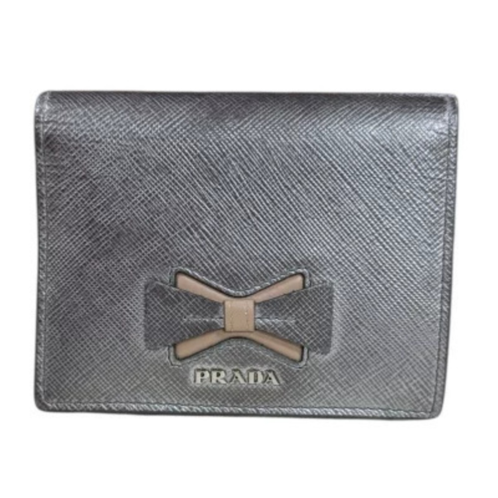Prada Saffiano Bi fold Wallet Leather